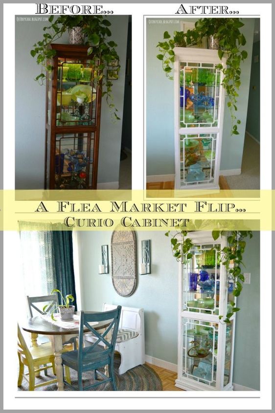 a flea market flip curio cabinet, home decor, living room ideas, painted furniture