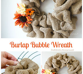 diy project of week fall burlap bubble wreath tutorial, crafts, seasonal holiday decor, wreaths, Photo courtesy of