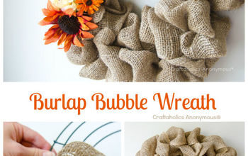 DIY Project of Week! FALL Burlap Bubble Wreath Tutorial!