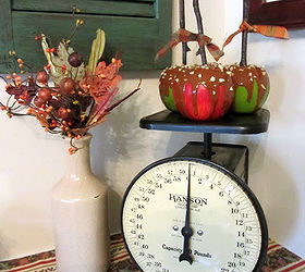 faux caramel apples, crafts, decoupage, seasonal holiday decor, Add faux caramel apples to your favorite fall vignette