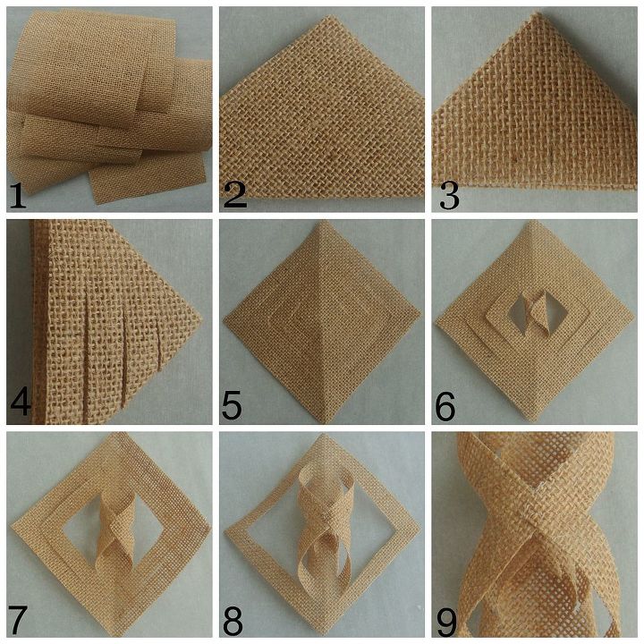 burlap 3d snowflakes, crafts, decoupage, seasonal holiday decor, Here s how to in pictures