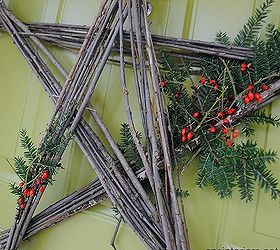 stick star door decor, crafts, seasonal holiday decor