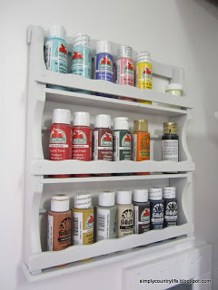 wood spice rack upcycled into paint storage, craft rooms, repurposing upcycling, storage ideas