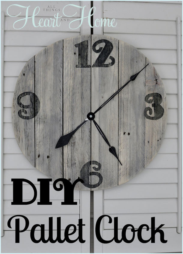 screen porch makeover, outdoor living, porches, I did a super easy pallet wood clock for the porch