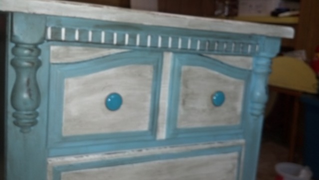 night stand with gray glaze, painted furniture