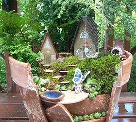 garden decor and recycled pottery, gardening
