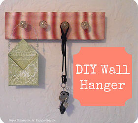 diy wall hanger and organizer, crafts, organizing, You can make this wall hanger with a left over piece of wood some extra fabric and a few knobs
