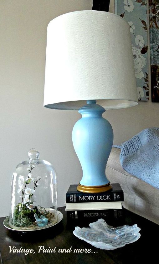 thrifted lamp makeover, home decor, lighting, repurposing upcycling
