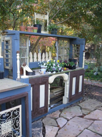 an outdoor kitchen potting area a potchen, gardening, outdoor living, outdoor room