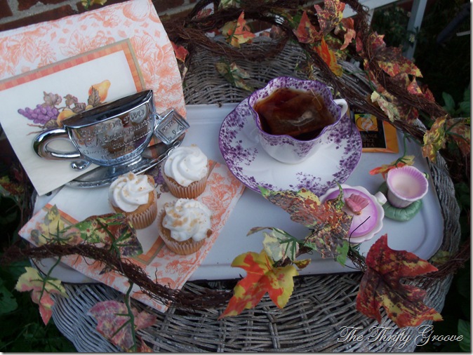 a autumn purple and orange tea, home decor, outdoor living