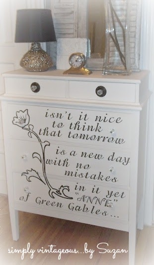 my anne of green gables dresser, chalk paint, painted furniture, AFTER