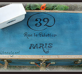plain old footlocker turned french vintage travel trunk, garages, home decor, painting
