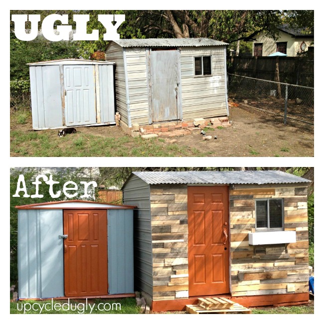 ugly shed redo with mostly reclaimed materials, curb appeal, diy, outdoor living, repurposing upcycling