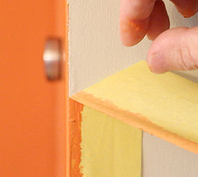 how to paint a wall get perfectly straight lines, paint colors, painting, wall decor, Don t let the caulk dry immediately remove the Frog Tape and caulk after painting