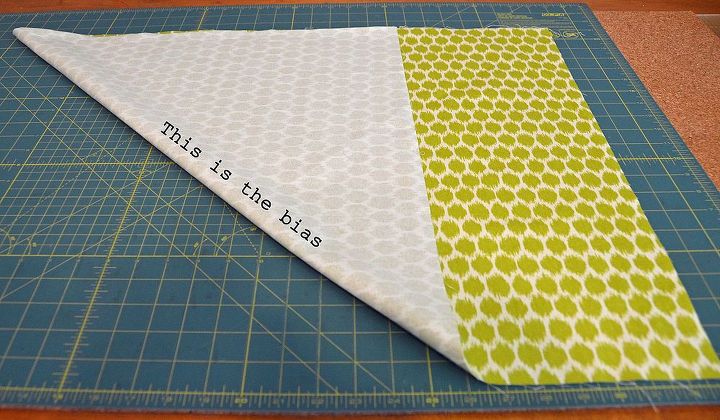 how to add piping to an envelope pillow, crafts, One of the secrets to making piping is to cut fabric strips on the bias