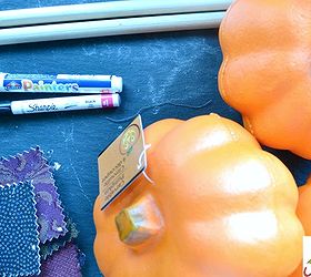 how to make a tipsy pumpkin topiary with dollar tree pumpkins, crafts, seasonal holiday decor, the simple materials needed to make this fall craft