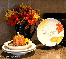 autumn kitchen counters, kitchen design, seasonal holiday decor