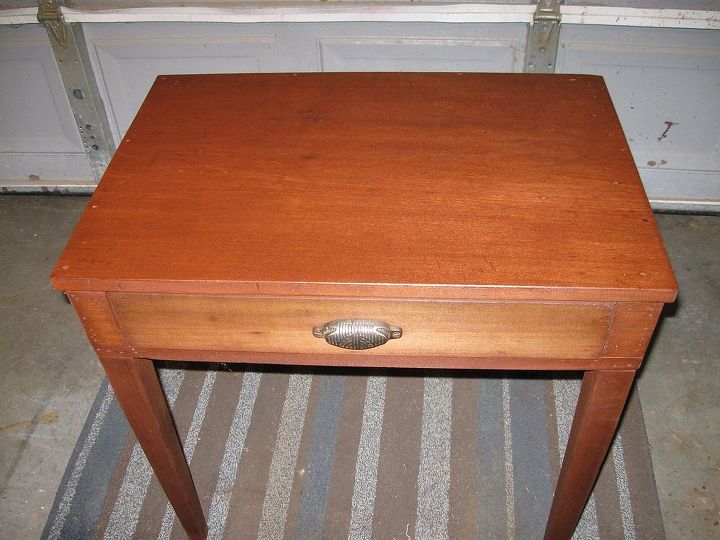 mahogany table with drawer, painted furniture, woodworking projects
