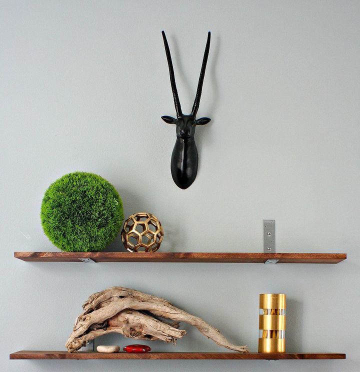 diy industrial shelves in 20 minutes, home decor, shelving ideas, diy modern industrial shelves