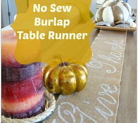 now you can have a beautiful burlap table runner without, crafts, Easy DIY tutorial on how to make a table runner