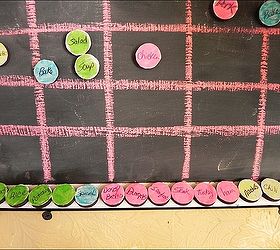 magnetic menu board, chalk paint, crafts, repurposing upcycling