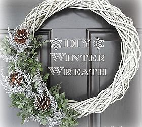 diy winter wreath, crafts, seasonal holiday decor, wreaths, Brighten up your front door with a winter wreath in 3 easy steps