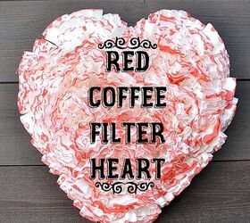 Corazón de filtro de café rojo