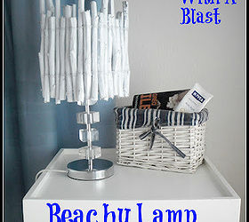 a beachy lampshade, crafts, home decor, repurposing upcycling, The finale