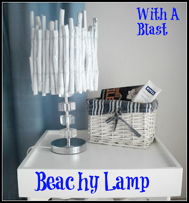 a beachy lampshade, crafts, home decor, repurposing upcycling, The finale