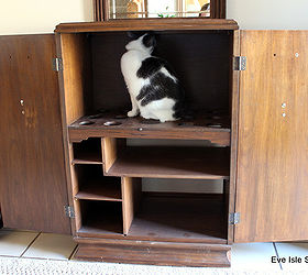latest thrifty find vintage bar, painted furniture, repurposing upcycling, Kitty approved