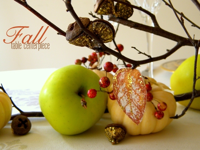 a fall table centerpiece, crafts, seasonal holiday decor, White pumpkins crisp green apples