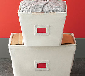 8 organizational stragetes to give you the urge to purge get started, cleaning tips, organizing, storage ideas, Organize sweaters in your closet or cleaning items and use these containers in the laundry room