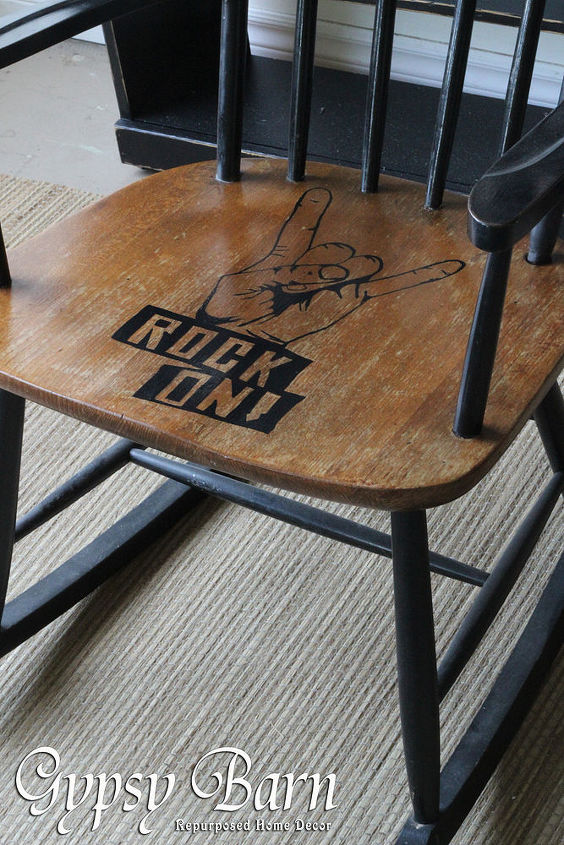 the most rock ing chairs, painted furniture, I simply took the image and printed it out then took some time and painted it on My mind is already racing with other potential rocking ideas