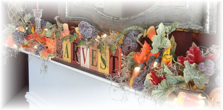 fall fireplace, crafts, fireplaces mantels, seasonal holiday decor, Harvesting good cheer and a welcoming home