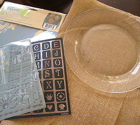 fall in love with burlap thanksgiving plate banner and journal, seasonal holiday d cor, thanksgiving decorations, burlap stencils paint and modge podge