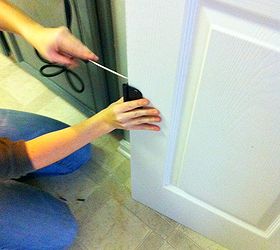 how to turn a bi fold door into a double door, closet, doors, Add hinges to door