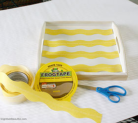 diy projects using frogtape shapetape, crafts, painting, Cut FrogTape into equal pieces