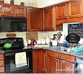 completely change the look of your kitchen with a little paint, home decor, kitchen backsplash, kitchen design, Before dark faded and smudged