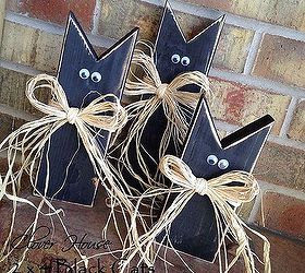 2x4 black cats pumpkins, crafts, halloween decorations, seasonal holiday decor, thanksgiving decorations, So cute and EASY