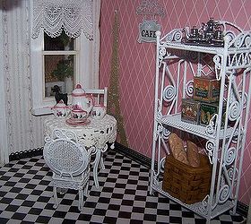 my hobby is miniature dollhouses this is my french caf, crafts, Closer shot