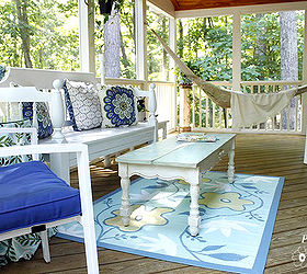 screen porch makeover, home decor, painted furniture, repurposing upcycling