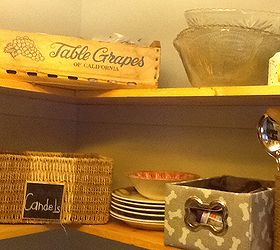 small space laundry utility room make over after photos, laundry rooms, shelving ideas, Old grapes box for cake deco supplies bone basket for pet meds