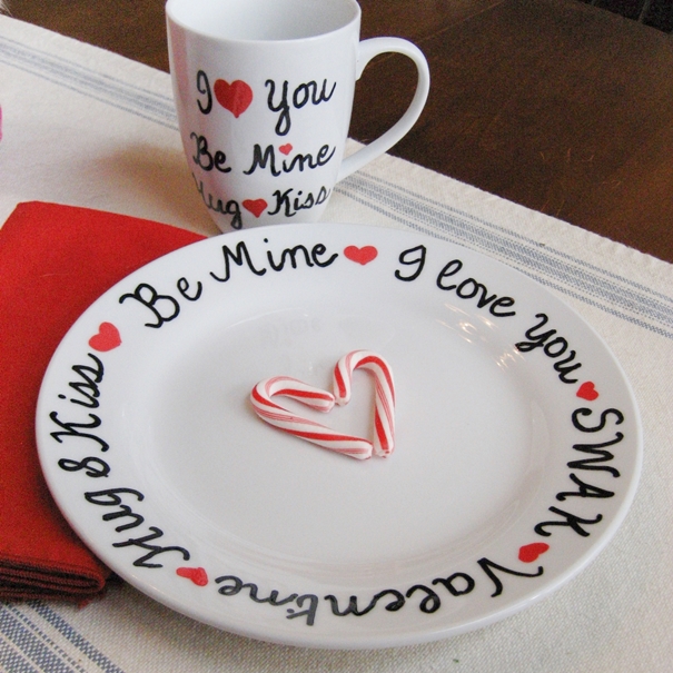 diy sharpie plates a fun and inexpensive valentine gift, crafts, seasonal holiday decor, valentines day ideas