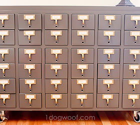 repurposed card catalog, painted furniture, repurposing upcycling, storage ideas, Here s the other half of the catalog