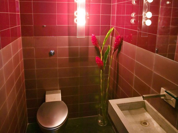 bathroom ideas for a spa like feel, bathroom ideas, home decor, You can go all out like this bright funky bathroom