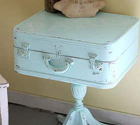 turquoise and trunks, home decor, painted furniture, repurposing upcycling