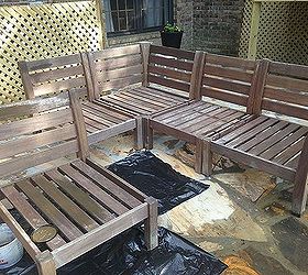 how to clean and renew outdoor furniture and stained cushions, the outdoor sectional weathered frame