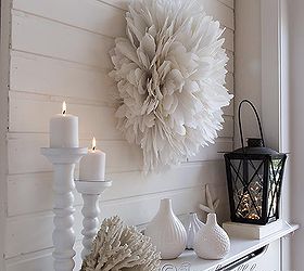 make these african juju hats knock offs, crafts, home decor, With a bit of extra effort you can make a luscious juju wreath with ordinary flat feathers too