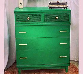 kelly green vintage dresser, painted furniture, Green w Envy
