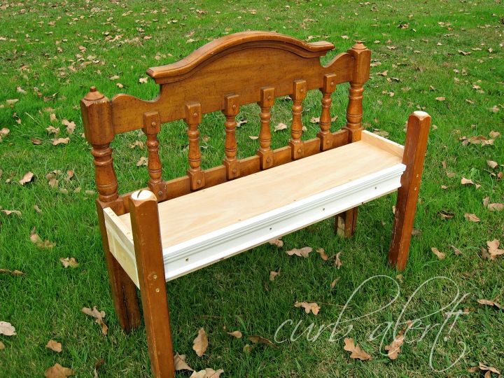 peppermint pattie headboard bench, diy, painted furniture, repurposing upcycling, woodworking projects, A look at the Headboard Bench ready for a paint job